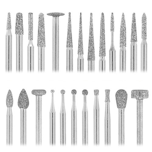 Diamond Points and Burs used to grind and carve steel, glass, stone, and other materials