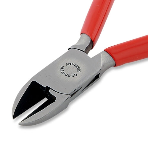 Steel Wire Cutters with Red Plastic Coated Handles