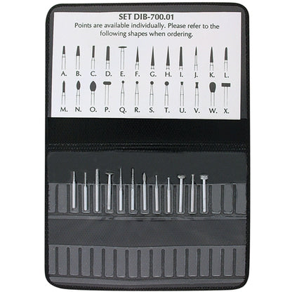 High-Speed Diamond Bur Set, 1/16" Shanks - Set of 12, Coarse