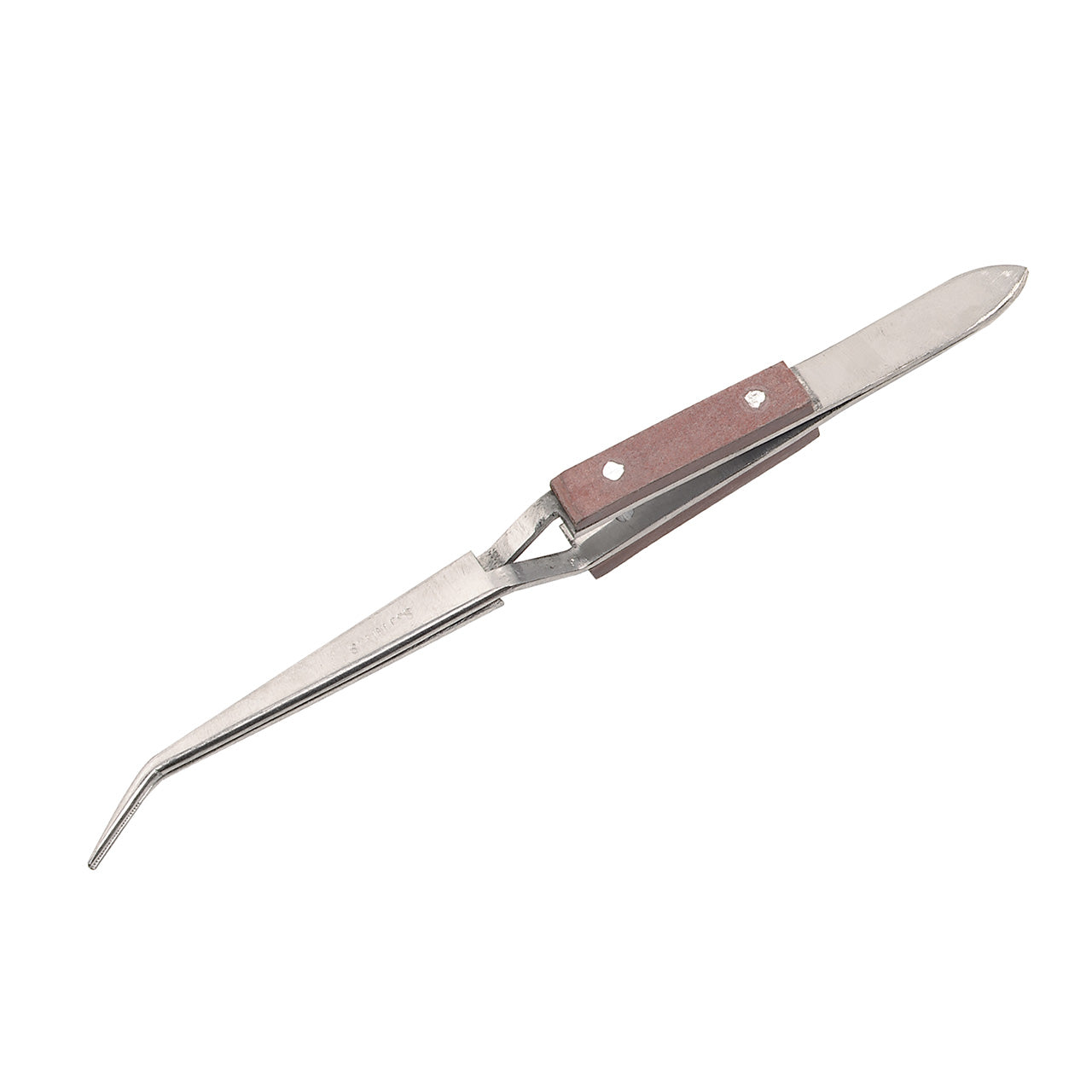 Cross-Locking Curved Insulated Tweezers