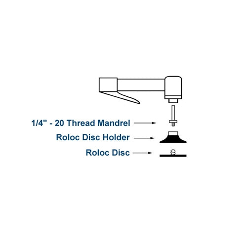 1/4" - 20 Thread Roloc Disc Holder Mandrel