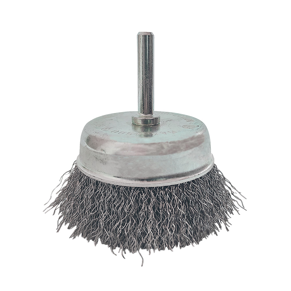 Mounted Cup Brush Carbon Steel Wire ¼” Shank