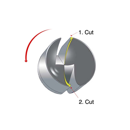 Busch® Fig. 411T 1.5mm Twin Cut Cup Burs (Pkg. of 6)