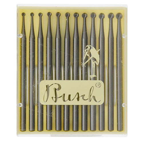 Busch®  Fig.1  015-026 Set of 12 Round Burs