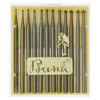 Busch® Fig 156c 010-031 Set of 12 Hart 90° Burs