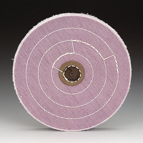 Plum 6" x 50 Ply Stitched Muslin Buff