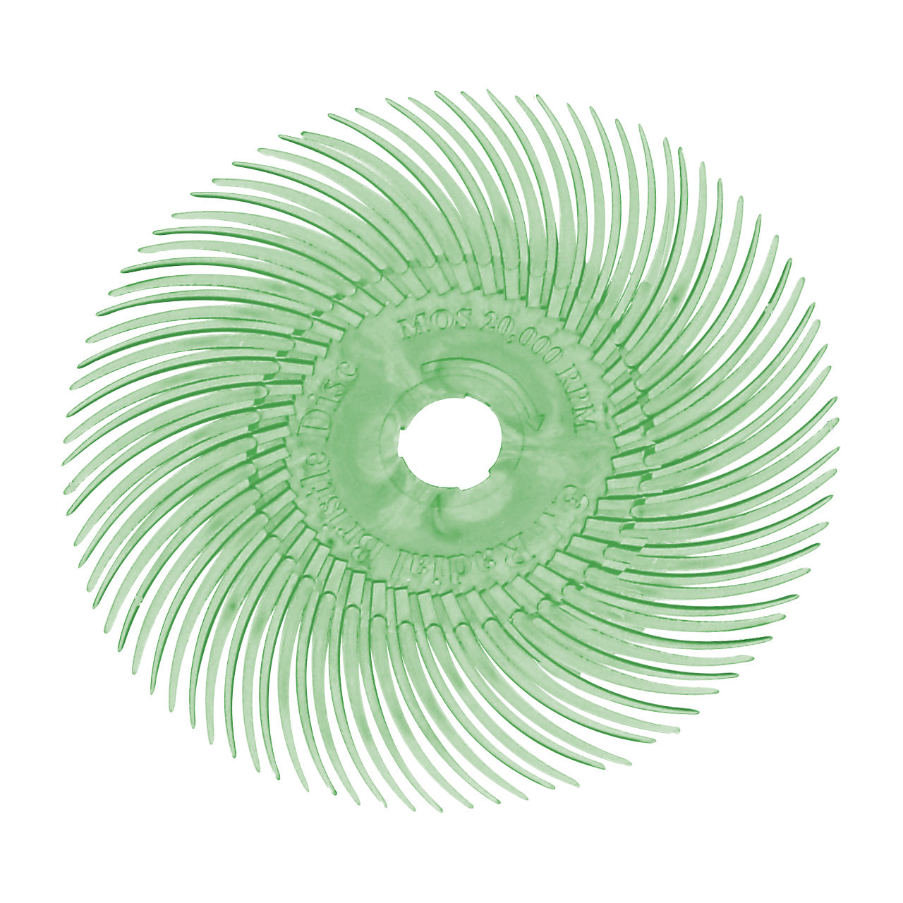 3M™ Radial Bristle Discs 3" (Pkg. of 40) - Lt. Green (1 Micron)