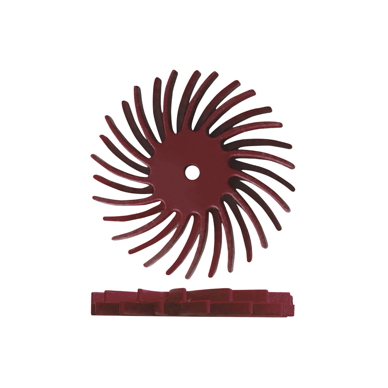 Dedeco® SUNBURST® Dual Radial Discs - 7/8" Red, 220 grit (Pkg. of 12)