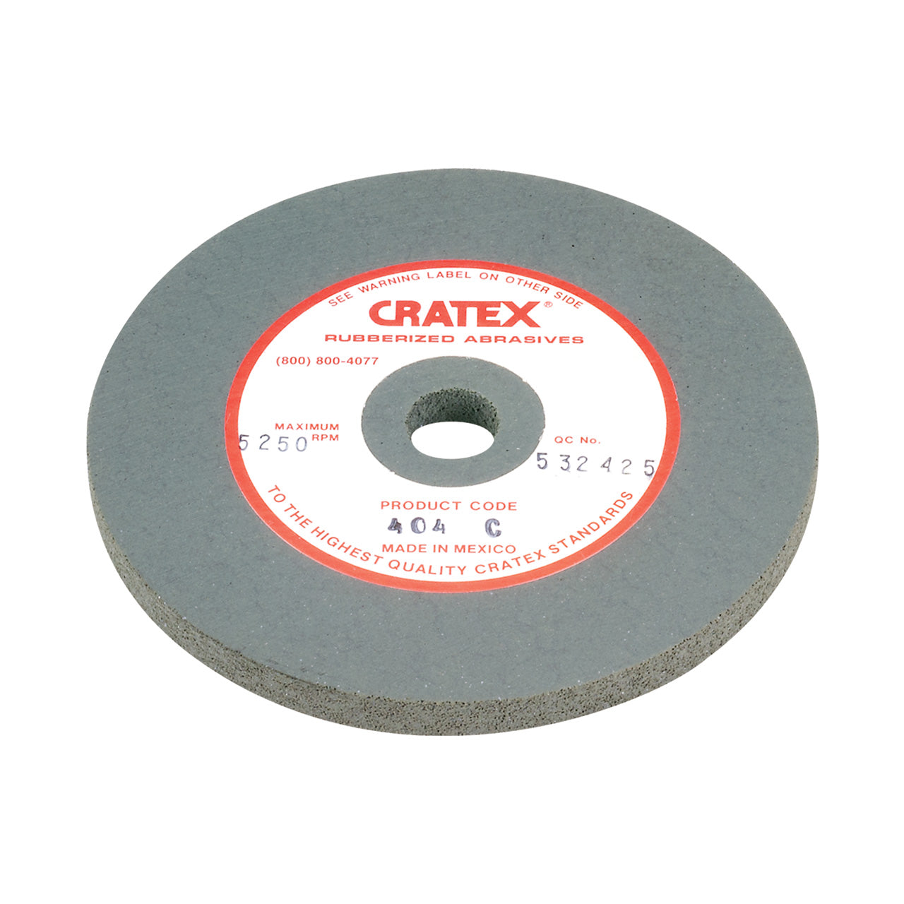 Cratex® Large Wheel, 4"x1/4" - 404 Coarse