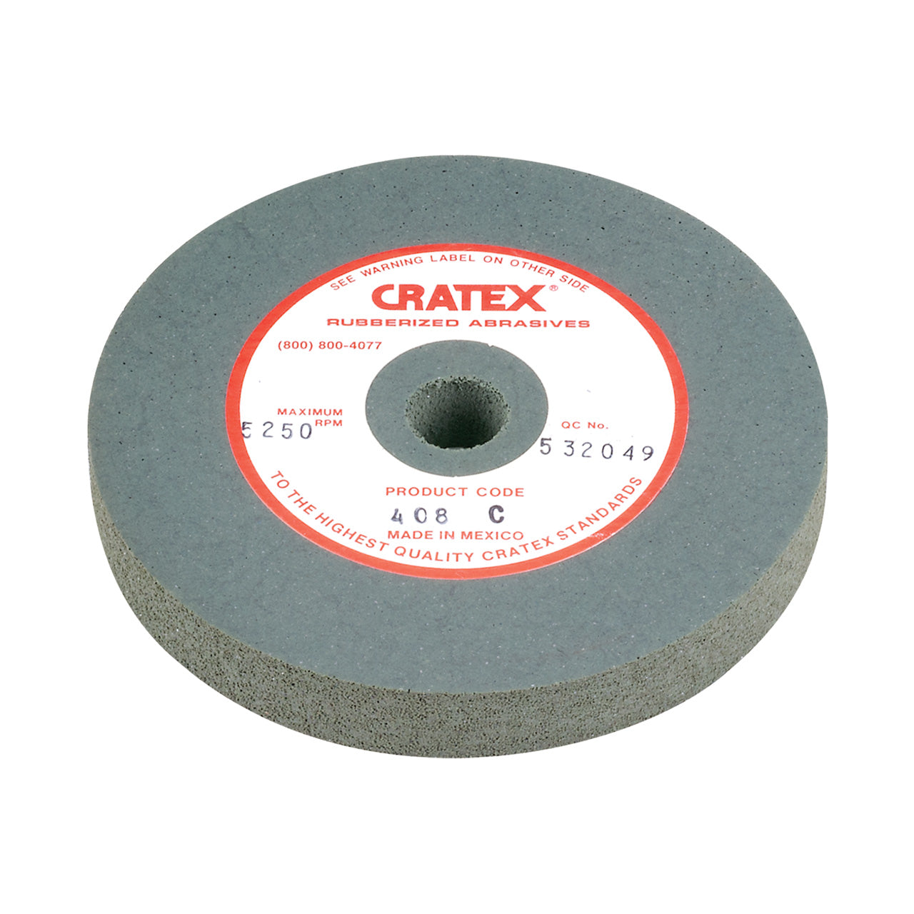 Cratex® Large Wheel, 4"x1/2" - 408 Coarse