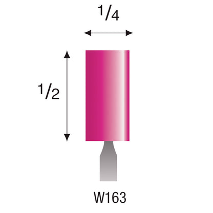 W163 Pink Mounted Points 3mm Shank (Pkg of 24)