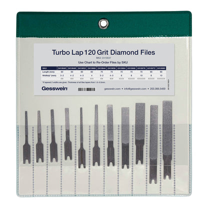 Turbo Lap 120 Grit Diamond Files Set of 11