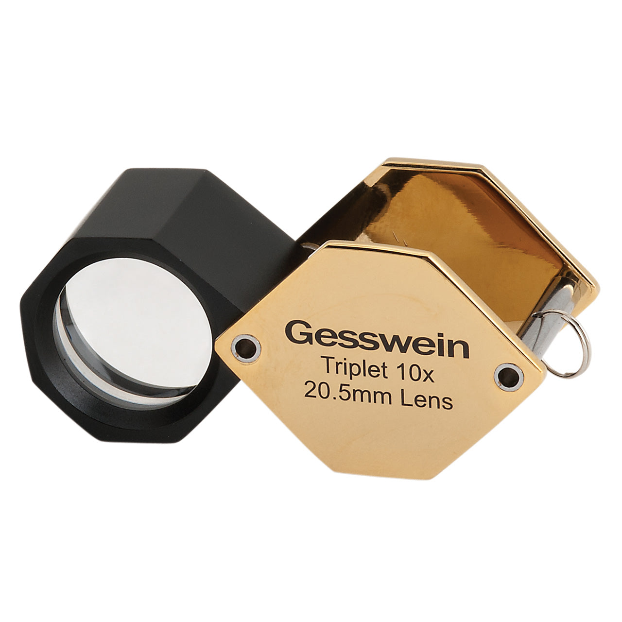 10X Gesswein® 20.5mm Hex Triplet Loupes - Gold