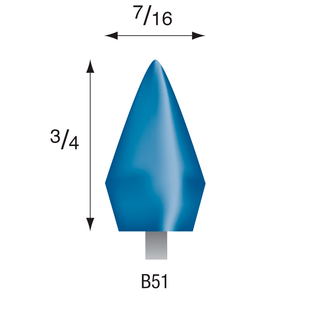 B51 Blue Mounted Points 1/8" Shank (Pkg of 24)