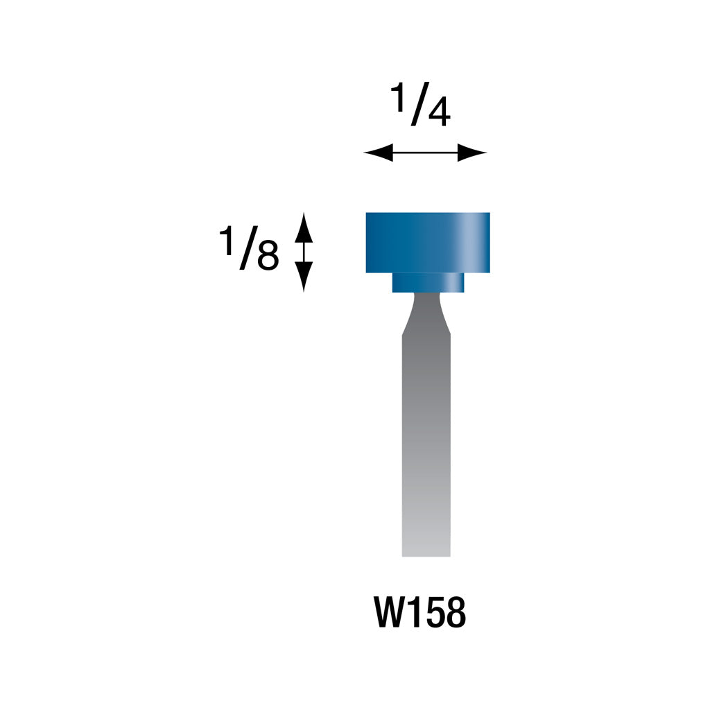 Blue Mounted Points, 1/8" Shank - W158, Box of 12