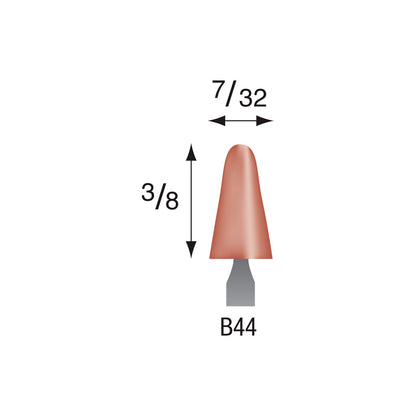 B44 Red Mounted Points 3mm Shank (Pkg of 24)