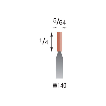 W140 Red Mounted Points 1/8" Shank (Pkg of 24)