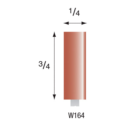 W164 Red Mounted Points 1/8" Shank (Pkg of 24)