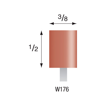 W176 Red Mounted Points 3mm Shank (Pkg of 24)