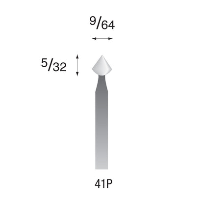 White Polishing Points 3/32" Shank - 41P (Box of 72