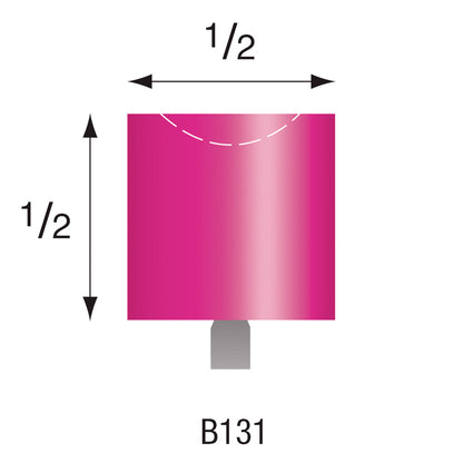 B131 Pink Mounted Points 3mm Shank (Pkg of 24)