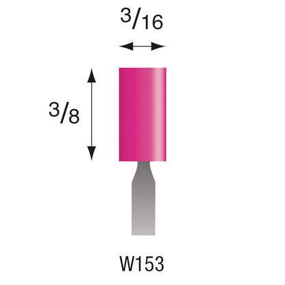 W153 Pink Mounted Points 3mm Shank (Pkg of 24)