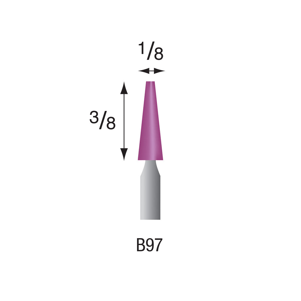 B97 Purple Mounted Points 3mm Shank (Pkg of 24)