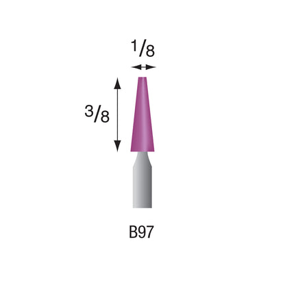 B97 Purple Mounted Points 3mm Shank (Pkg of 24)