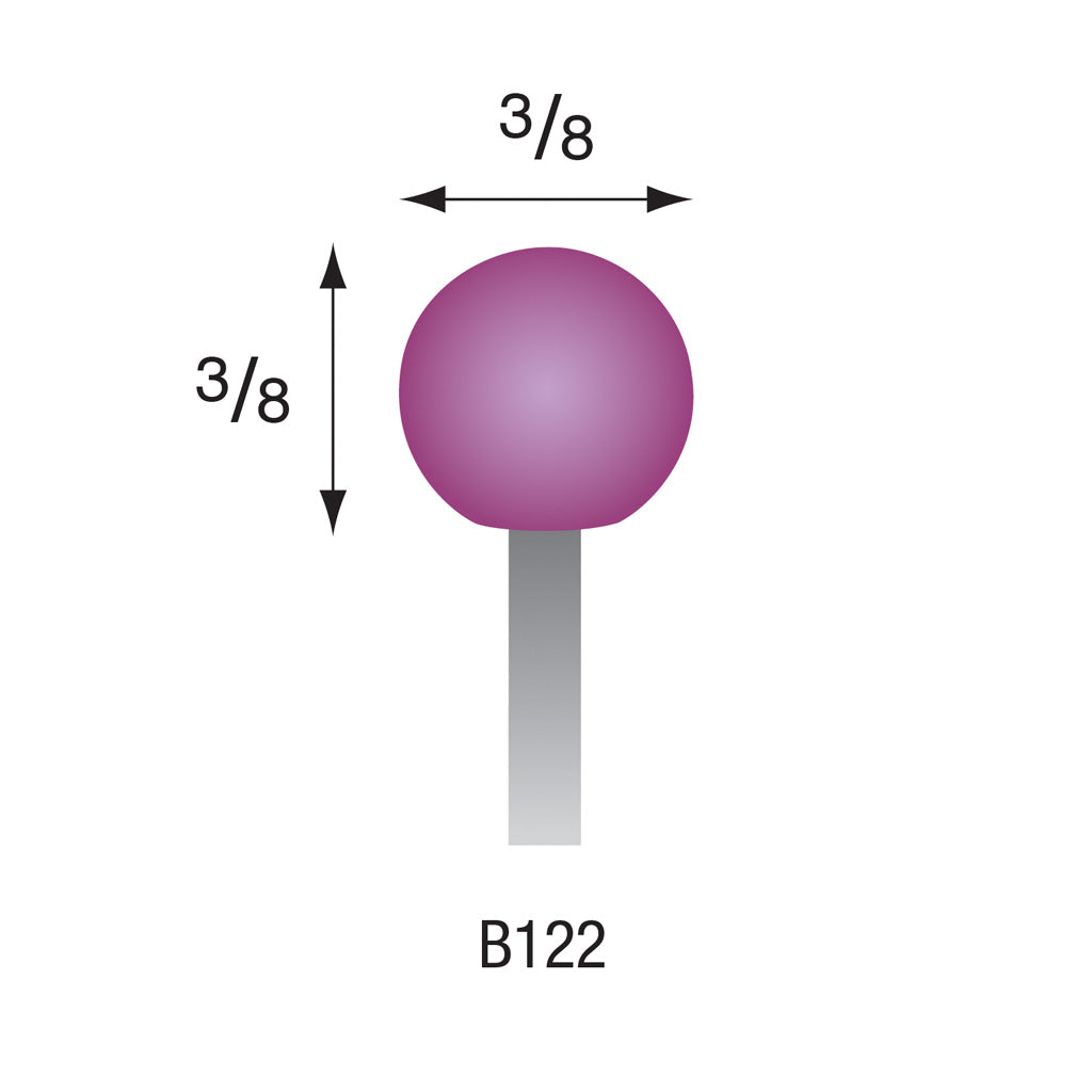 B122 Purple Mounted Points 3mm Shank (Pkg of 24)