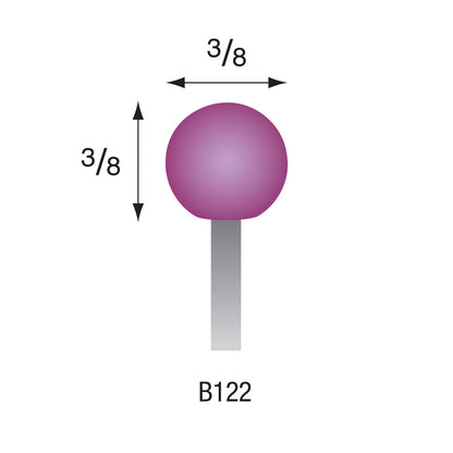 B122 Purple Mounted Points 1/8" Shank (Pkg of 24)