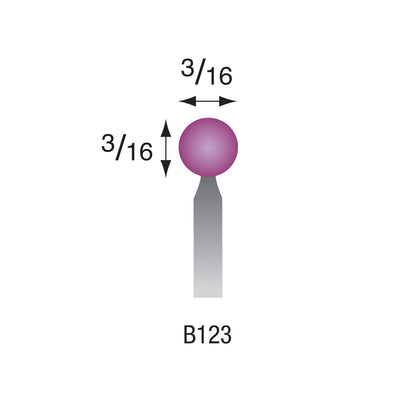 B123 Purple Mounted Points 1/8" Shank (Pkg of 24)