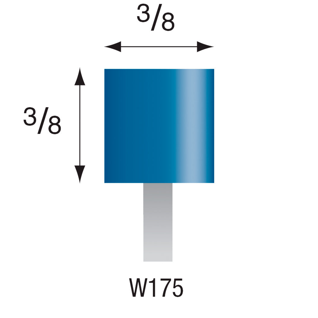 W175 Blue Mounted Points 3mm Shank (Pkg. of 200)