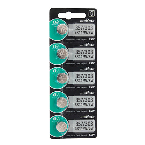 Sony® Murata Silver Oxide Watch Batteries - 303/357  (Pkg. of 5)