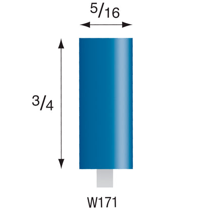 W171 Blue Mounted Points 3mm Shank (Pkg of 24)