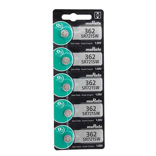 Sony® Murata Silver Oxide Watch Batteries - 362  (Pkg. of 5)