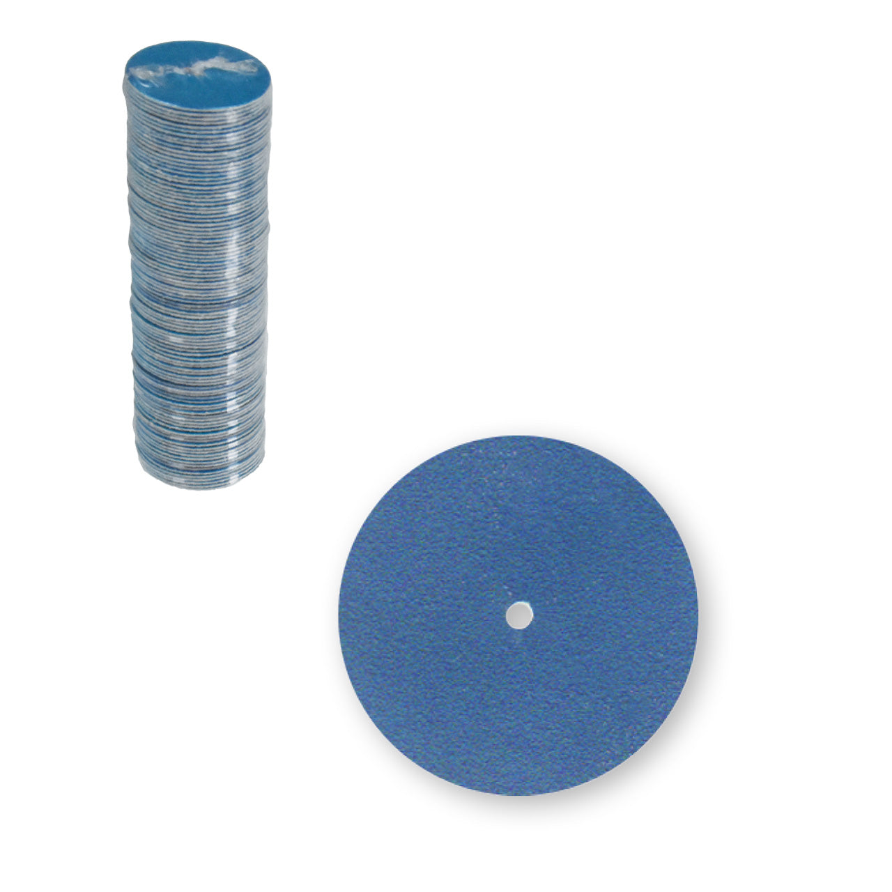 Pin Hole Blue Zirconia Discs  - Medium, 7/8" (100)