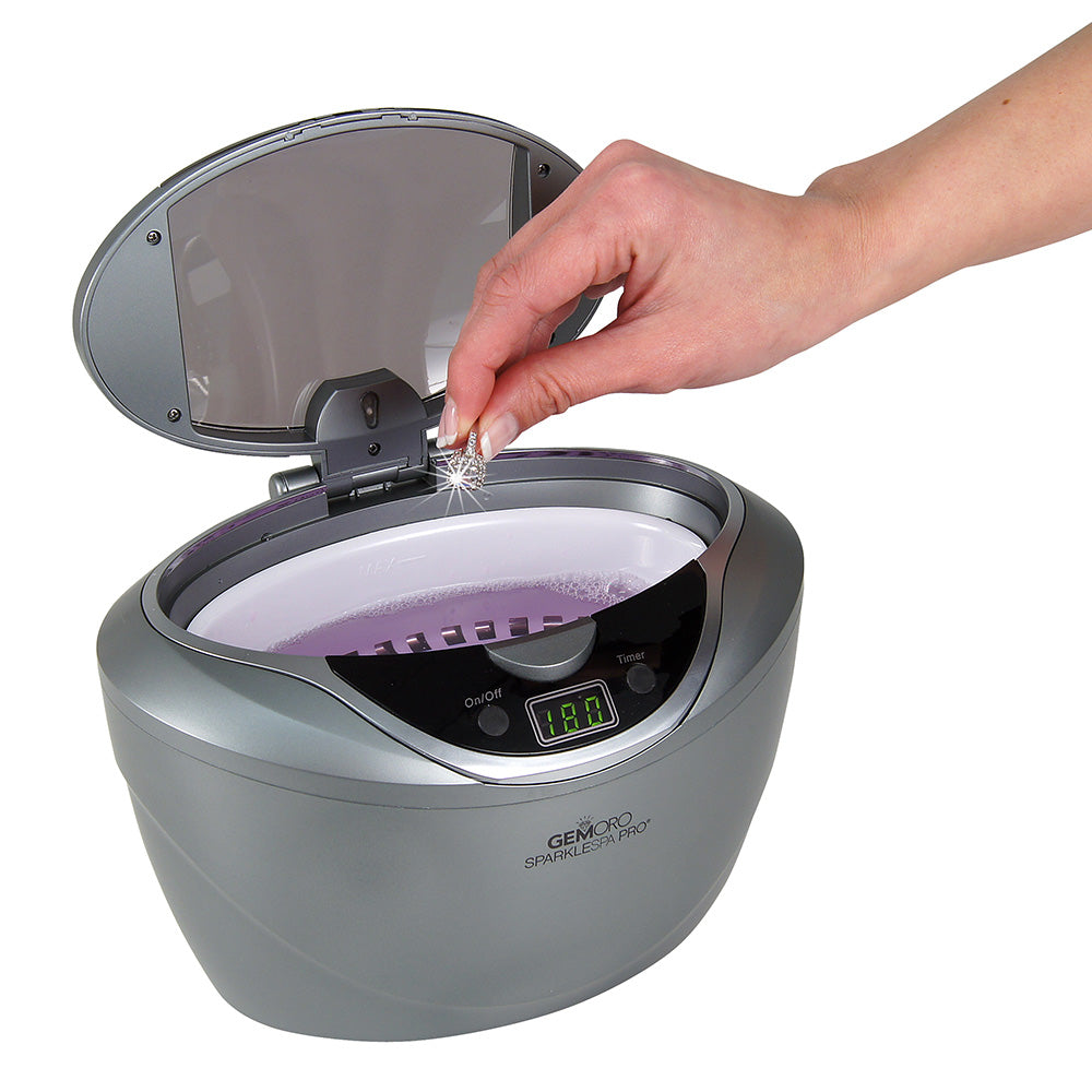 Slate GEMORO® SparkleSpa Pro® Personal Ultrasonic Jewelry Cleaner