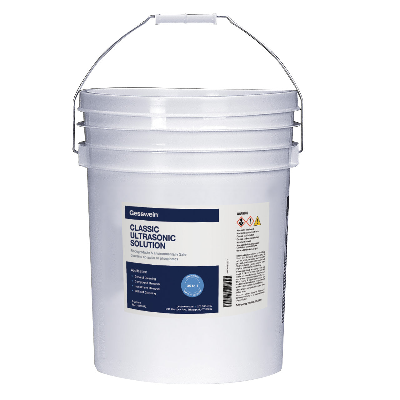 Classic Ultrasonic Solution - 5 Gallon Pail