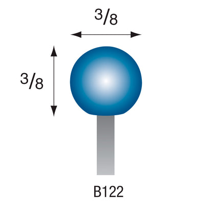 B122 Blue Mounted Points 1/8" Shank (Pkg of 24)