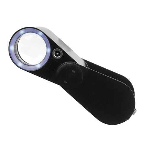 Rechargeable 10X LED and UV Illuminated Loupe